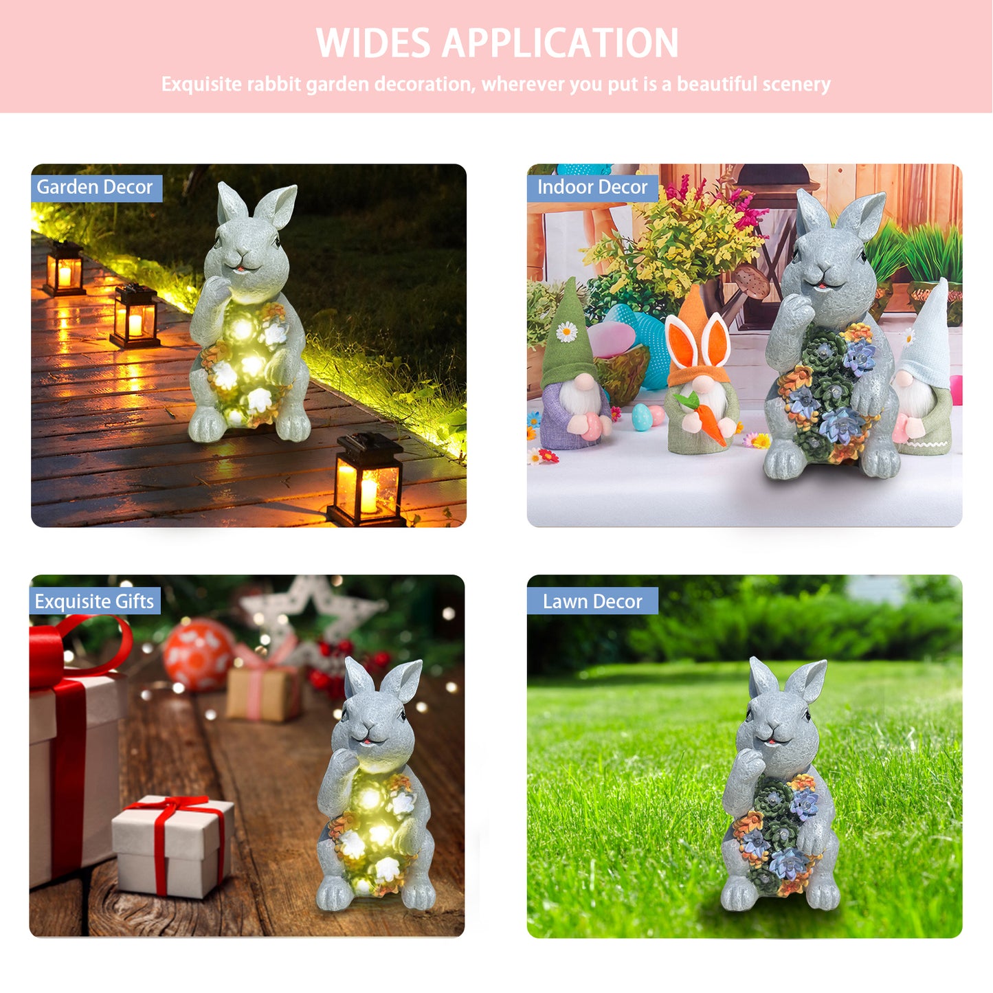 Solar Bunny LED Decor