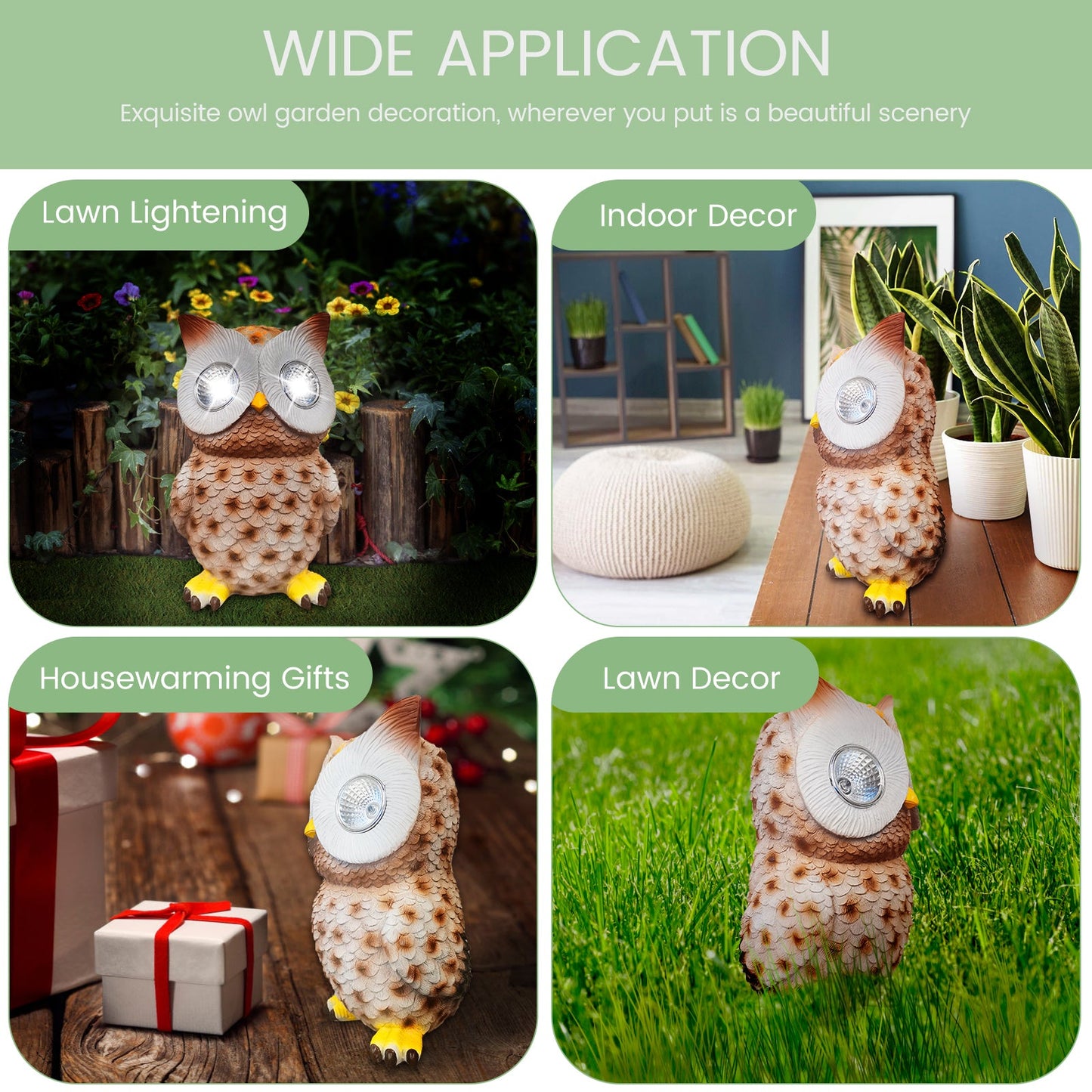 Solar Owl LED Decor