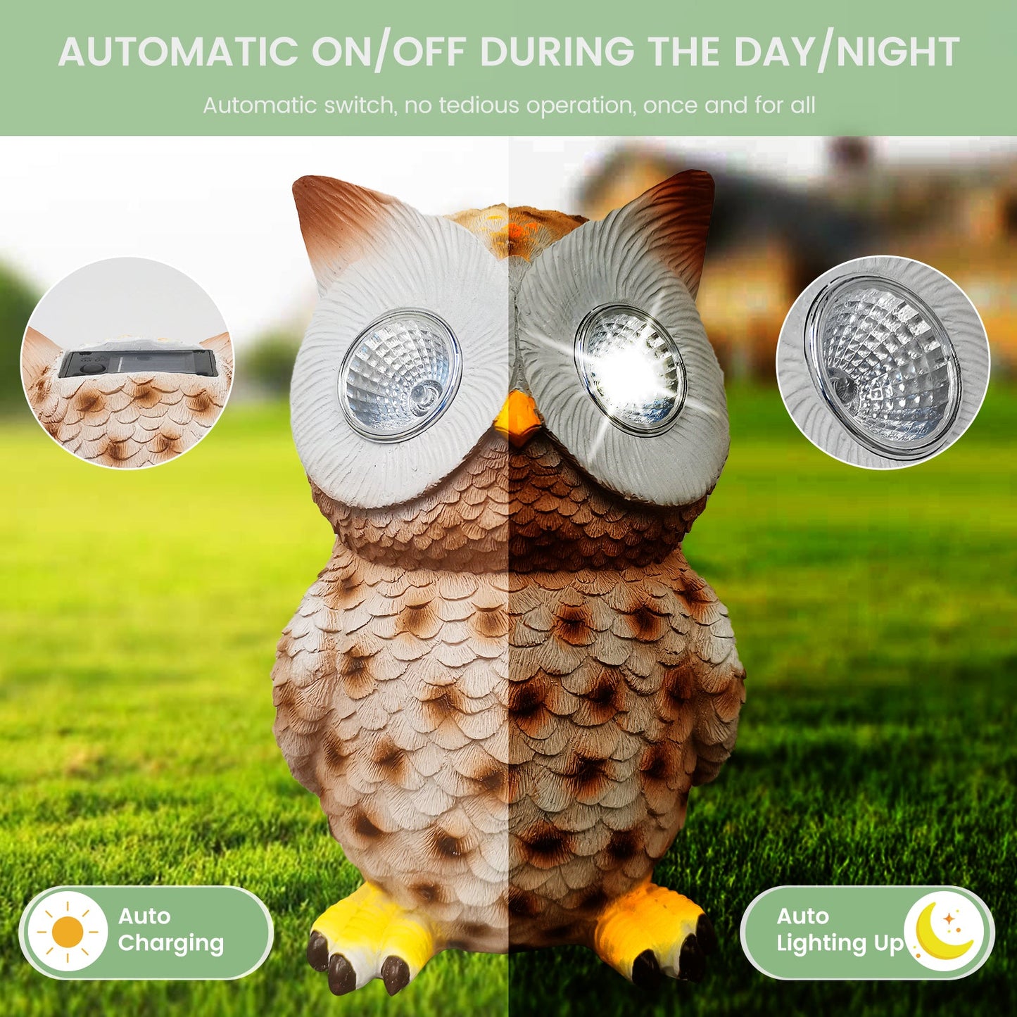 Solar Owl LED Decor