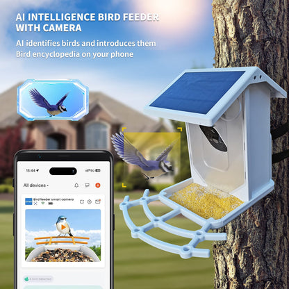 2L AI Solar Bird Feeder with Camera