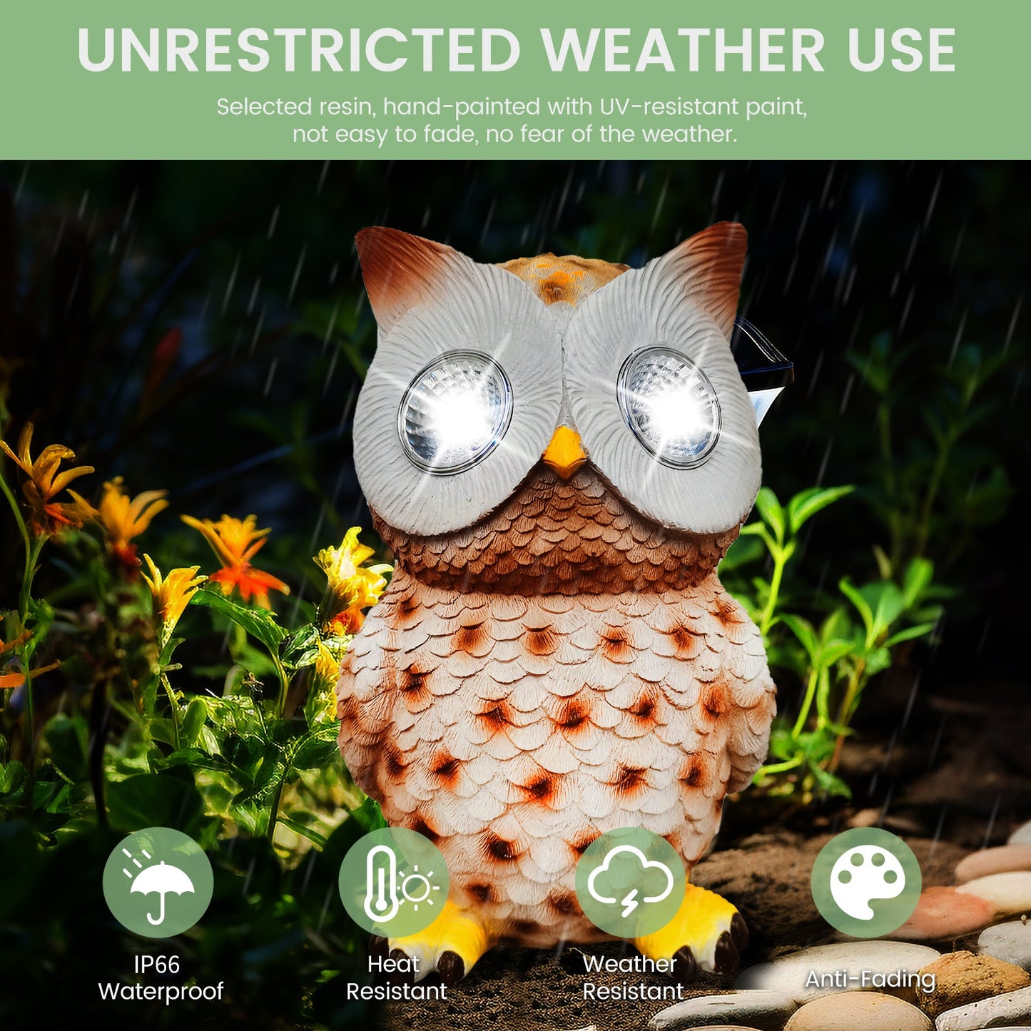 Solar Owl LED Decor